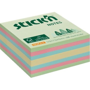   Stick'N 76x76 mm 400 lap az erdő színei pasztell mix öntapadó kockatömb