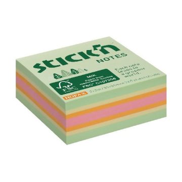   Stick'N 51x51 mm 240 lap az erdő színei pasztell mix öntapadó kockatömb