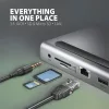 Axagon HMC-4KX3 11v1 strieborný USB HUB typu C