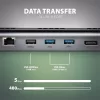 Axagon HMC-4KX3 11v1 strieborný USB HUB typu C