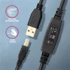 Axagon ADR-210B 10m aktívny opakovací kábel USB 2.0 A samec - USB B samec