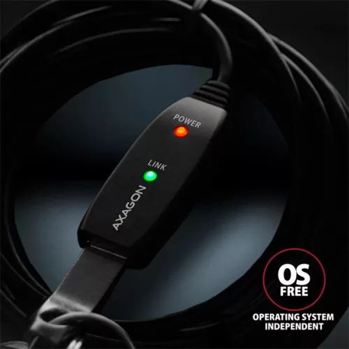 Axagon ADR-215 15m aktívny opakovací kábel USB 2.0 A samec - samica