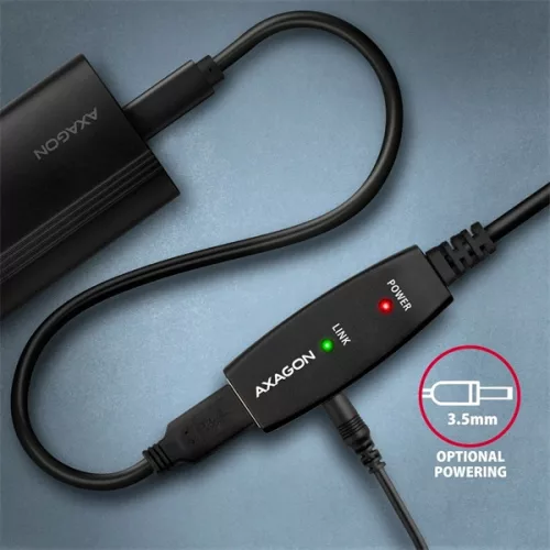 Axagon ADR-215 15m aktívny opakovací kábel USB 2.0 A samec - samica