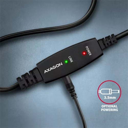 Axagon ADR-215B 15m aktívny opakovací kábel USB 2.0 A samec - USB B samec