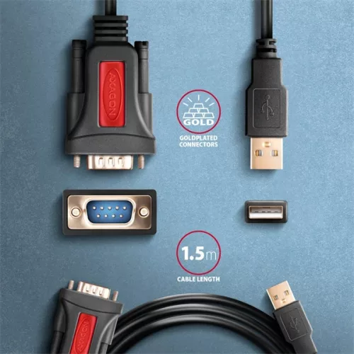 Aktívny adaptérový kábel Axagon ADS-1PSN z USB na sériový port