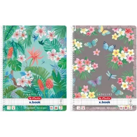   Herlitz Ladylike  A4 80lapos perforált kockás spirálfüzet
