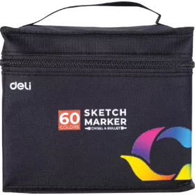   Deli Color Emotion 60 db-os vágott és gömbölyű hegyű permanent marker készlet