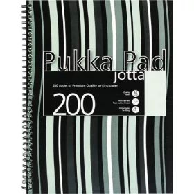   Pukka Pad  Jotta Pad A5 PP 200 oldalas fekete csíkos vonalas spirálfüzet