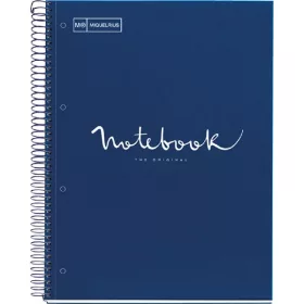   Miquelrius Emotions A4 PP 5x24 lapos navy kockás spirálfüzet