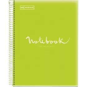   Miquelrius Emotions A4 PP 5x24 lapos lime kockás spirálfüzet