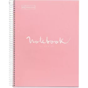   Miquelrius Emotions A4 PP 5x24 lapos pink vonalas spirálfüzet