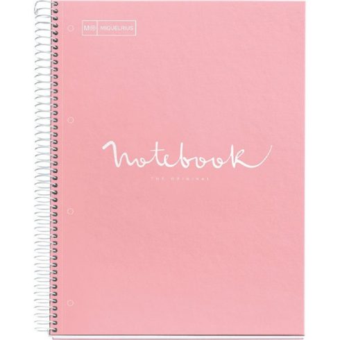 Miquelrius Emotions A4 PP 5x24 lapos pink vonalas spirálfüzet