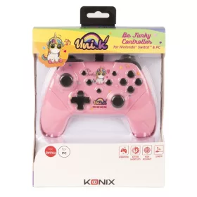   Konix KX-UNIK-SW-PAD-FUNKY Unik "Be Funky" Nintendo Switch/PC vezetékes rózsaszín kontroller