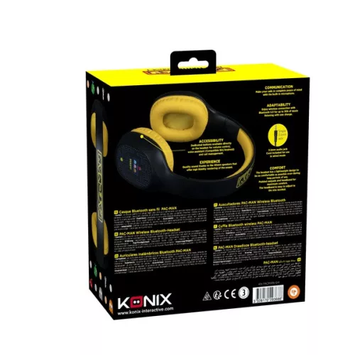 Konix Pac-Man Bluetooth fejhallgató
