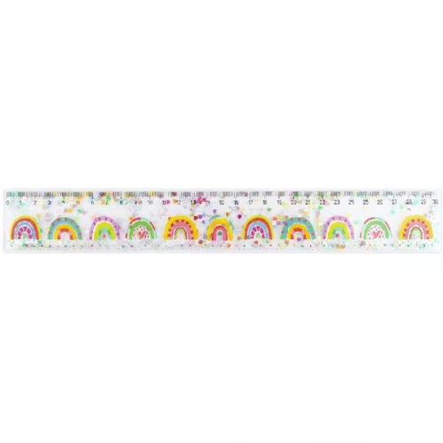 Trendhaus Good Feelings 30cm csillámos vonalzó