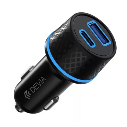 Devia ST354663 30W+QC 3.0 USB + Type-C szivargyújtó töltő