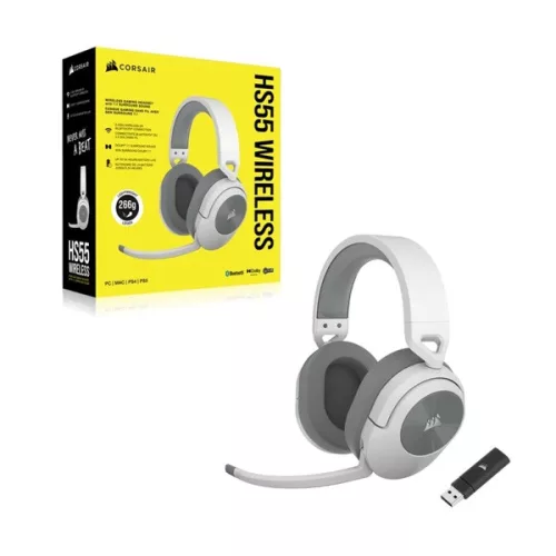 Corsair HS55 vezeték nélküli fehér gamer headset