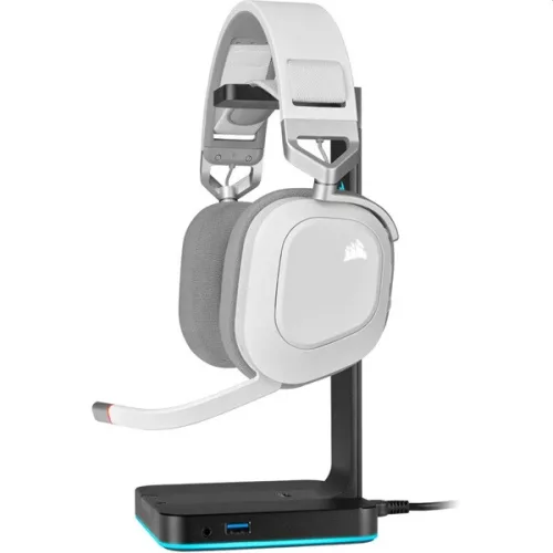 Corsair HS80 RGB vezeték nélküli fehér gamer headset