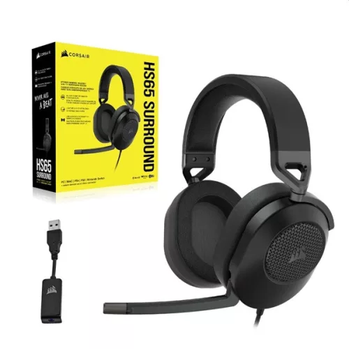 Corsair HS65 Surround fekete gamer headset