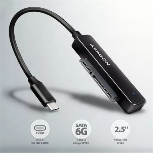 Axagon ADSA-FP2C Slim Adapter Pro USB-C 5GBPS 2,5" SSD/HDD adaptér