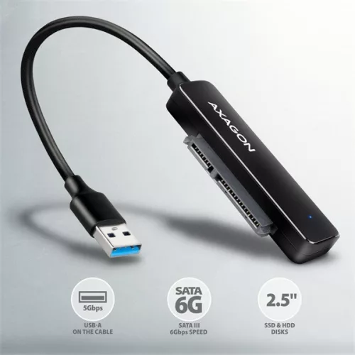 Axagon ADSA-FP2A Slim Adapter Pro USB-A 5GBPS 2,5" SSD/HDD adaptér