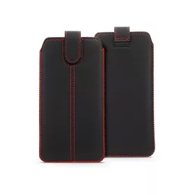   Haffner PT-6670 Ultraslim Universal-Etui (158 x 89 mm) aus schwarzem Kunstleder