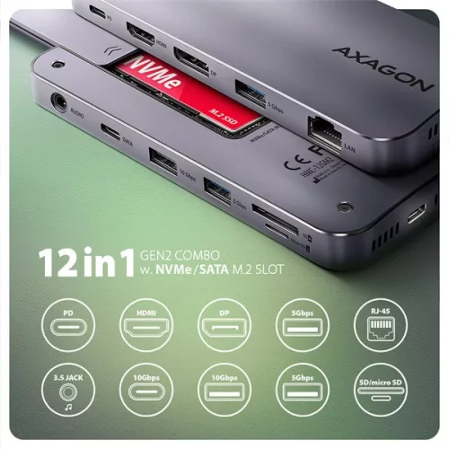 Axagon HMC-12GM2 12v1 USB HUB