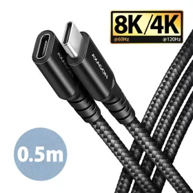 Axagon BUCM32-CF05AB 0,5m predlžovací kábel USB C čierny