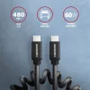 Dátový a nabíjací kábel Axagon BUCM-CM20TB 1,1 m, krútený, čierny
