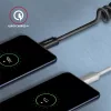 Dátový a nabíjací kábel Axagon BUCM-CM20TB 1,1 m, krútený, čierny