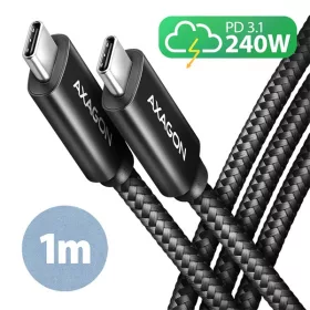   Dátový a nabíjací kábel Axagon BUCM2-CM10AB 1m USB C čierny