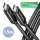 Dátový a nabíjací kábel Axagon BUCM2-CM15AB 1,5 m USB C čierny