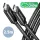 Dátový a nabíjací kábel Axagon BUCM2-CM25AB 2,5 m USB C čierny