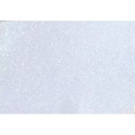   Kreativan samoljepljivi bijeli ukrasni gumeni list s glitterom, dimenzija 20x30 cm, debljine 2 mm