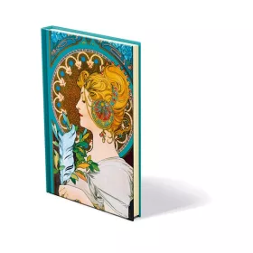   Kalendart Spektrum Mucha S165 chamois vonalas keményfedeles notesz