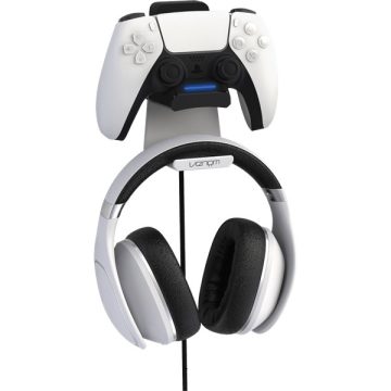 Venom VS5018 PS5 fehér töltőállomás headset tartóval