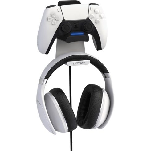 Venom VS5018 PS5 fehér töltőállomás headset tartóval