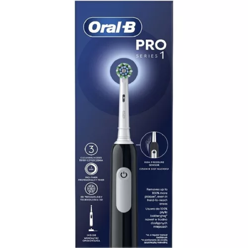 Elektrická zubná kefka Oral-B PRO1 Black Cross Action