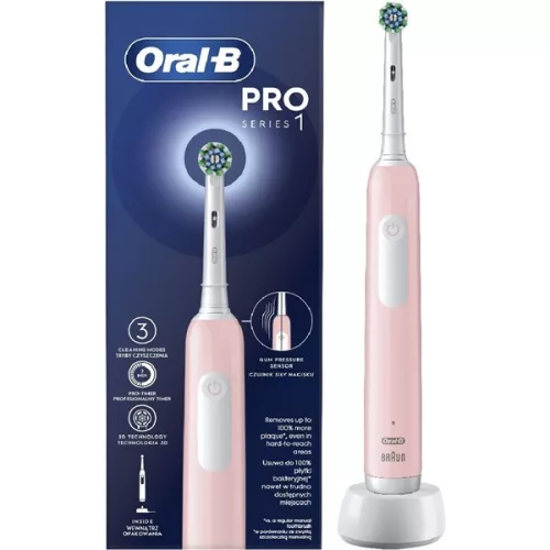 Elektrická zubná kefka Oral-B PRO1 Pink Cross Action