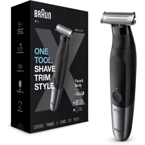 Holiaci strojček, zastrihávač a tvarovač Braun Series XT5100 pre mužov