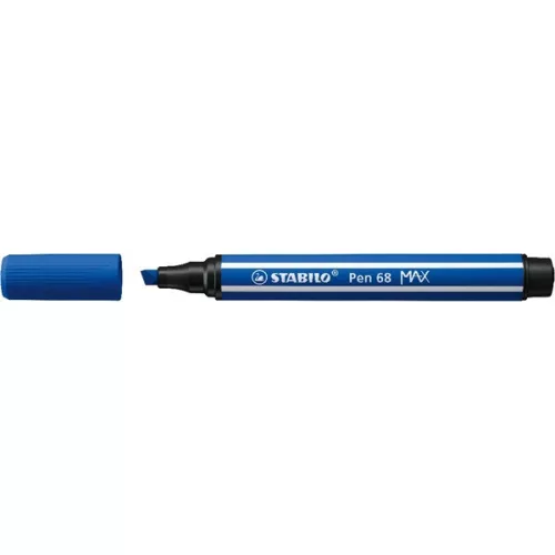 Stabilo Pen 68 MAX vágott hegyű ultramarin kék prémium rostirón