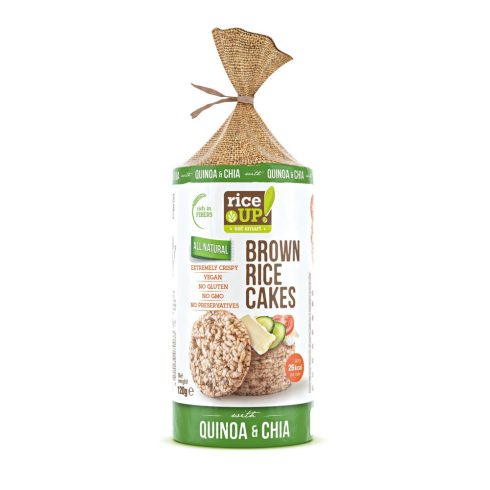 Rice Up Szelet chia mag & quinoa 120g puffasztott teljes kiőrlésű barna rizs