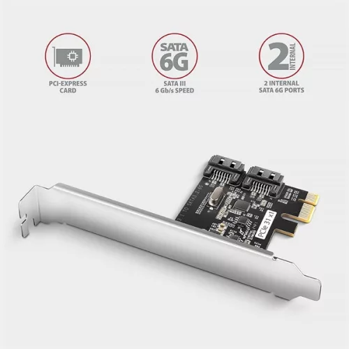 Axagon PCES-SJ2 2 ks interná PCI-Express karta s portom SATAIII