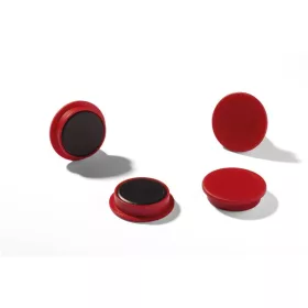 Robuste, 32 mm große, 4er-Packung rote Magnete