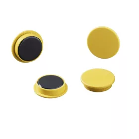 Robuste, 32 mm große, 4er-Packung gelbe Magnete