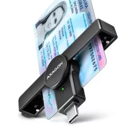   Čítačka čipových kariet Axagon CRE-SMPC USB-C Smart card PocketReader