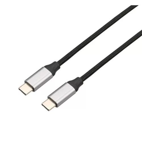 Dátový a nabíjací kábel AVAX CB302G STEELY 1,5 m 60 W Type-C pre rýchle nabíjanie, oceľovosivý