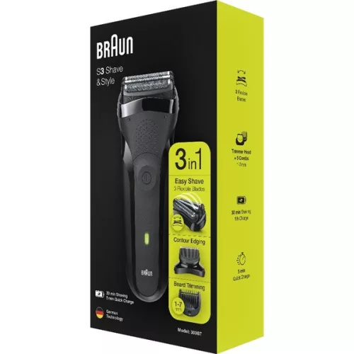 Braun 300BT čierny elektrický holiaci strojček