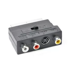   Gembird Scart -> 3 Stück RCA S-Video Stecker/Buchse Adapter schwarz