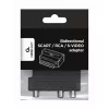 Gembird Scart -> 3db RCA S-Video M/F adapter fekete
